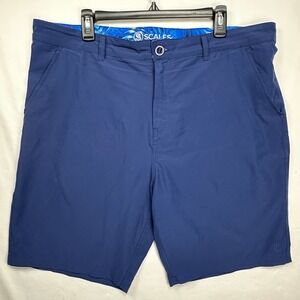 Scales Gear Mens Fishing Shorts Size 38 Navy Blue Performance Hybrid Boardshorts